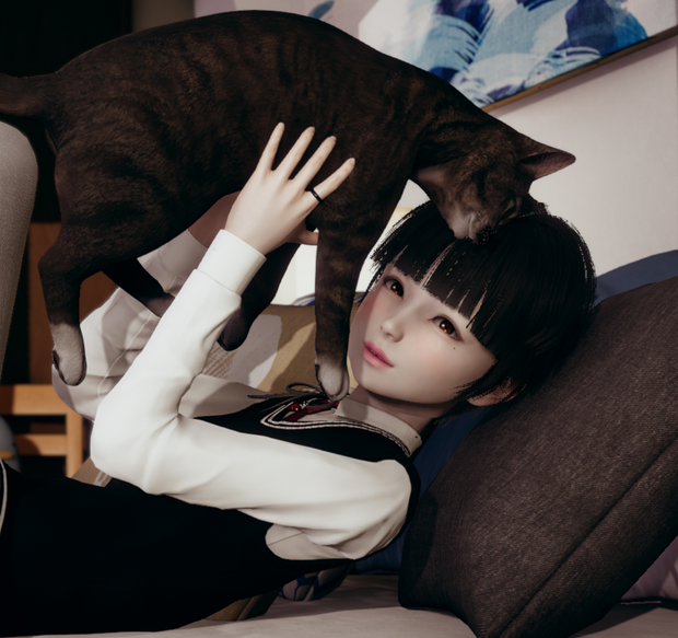 H.Sちゃん 謎のヒロインX 3P HS2 scene | Patreon