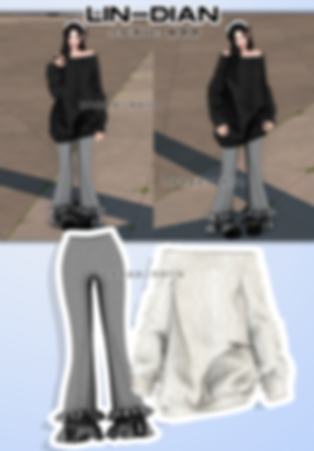 3.12-宽松上衣+双褶皱边长裤| Patreon