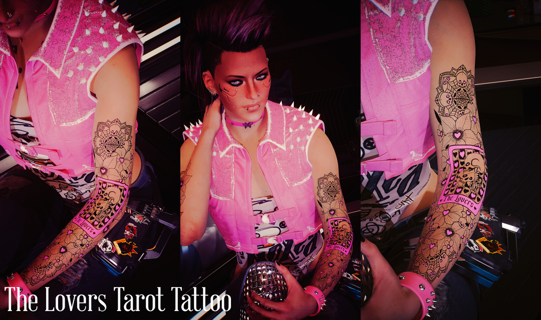 VTK The Lovers Tarot Card Tattoo Sleeve Overlay | Patreon VTK The Lovers Tarot Card Tattoo Sleeve Overlay | Patreon
