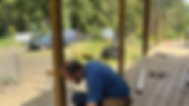 Deck railings are starting!