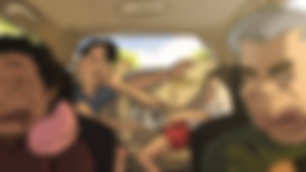 Family Car ride (Psd)