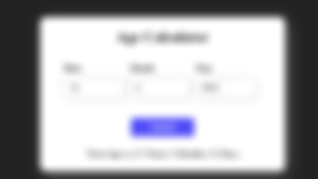 Age Calculator Using HTML CSS & JavaScript
