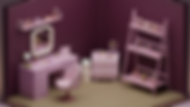 SnootySims Pink Vanity Set