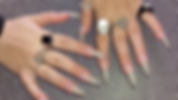 Bare Long Natural Nails Sharp