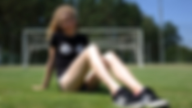 Foot tease on the soccer field