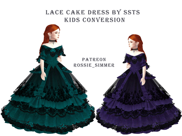 LACE CAKE DRESS by SSTS kids conversion | Patreon LACE CAKE DRESS by SSTS kids conversion | Patreon