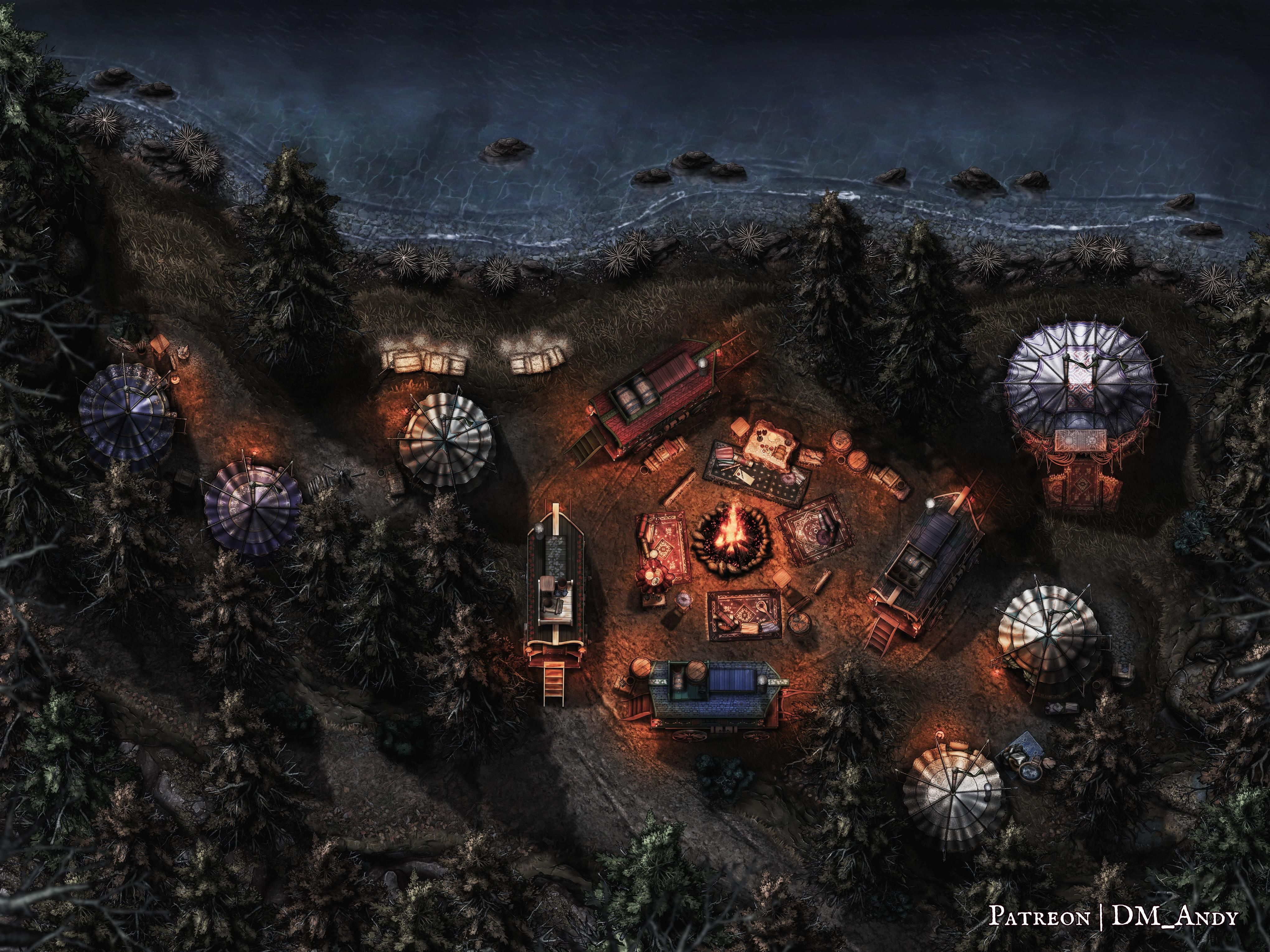 Vistani camp from the air