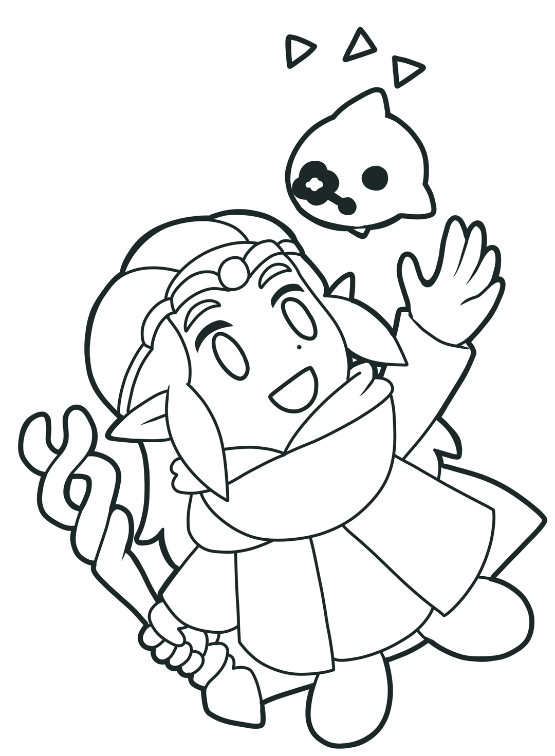 Zelda Echoes of Wisdom - September 2024 Colouring Page | Patreon, image size:1080x1472
