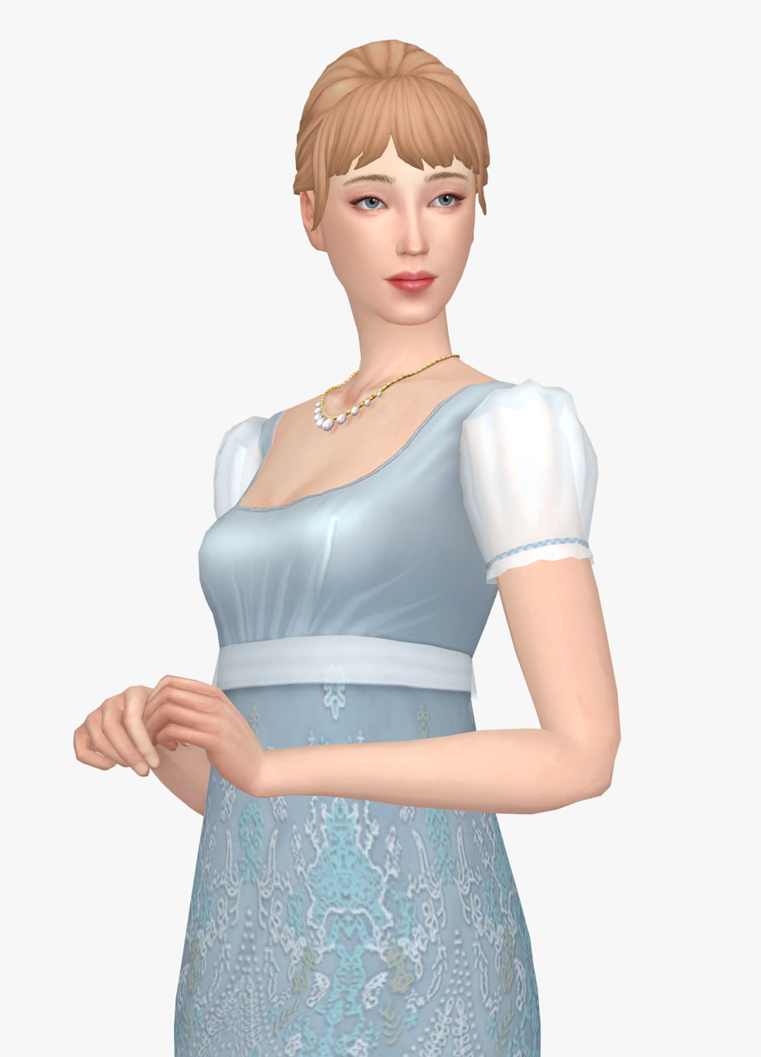 Lonelyboy] TS4 Bridgerton Penelope's Seafoam Green Dress | Patreon