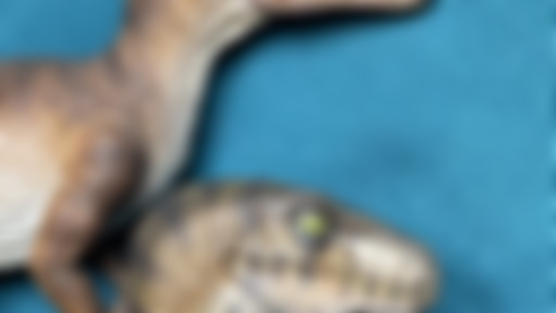 First Series 1 RubberSaurs Raptor compared to the latest prototype