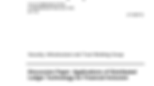  Applications of Distributed Ledger Technology for Financial Inclusion