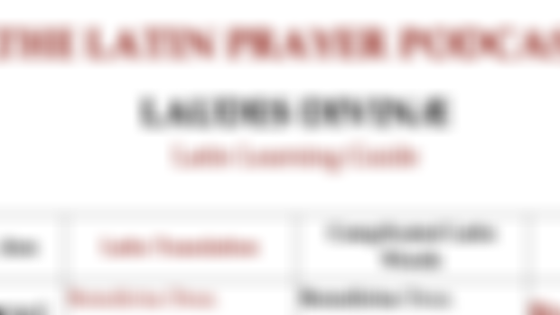 Laudes Divinæ (Divine Praises) | Latin Learning Guide