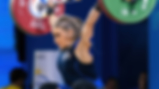 Poster: Mihaela Cambei 91kg Snatch