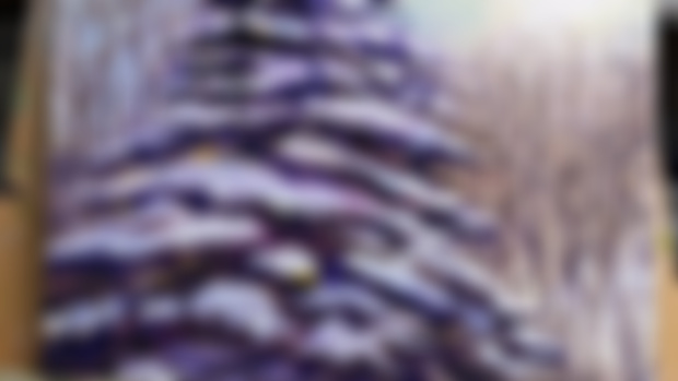 Spruce Tree in Snow Oil Painting
