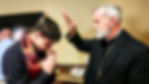 Bishop Emeritus Joseph Strickland Blesses Talon and Iggy