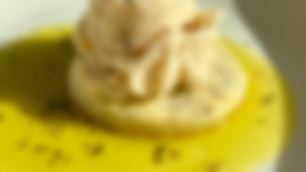 pear sorbet with roquefort shortbread