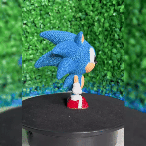 Sonic Knitted - Crochet - STL & 3mf Multicolor