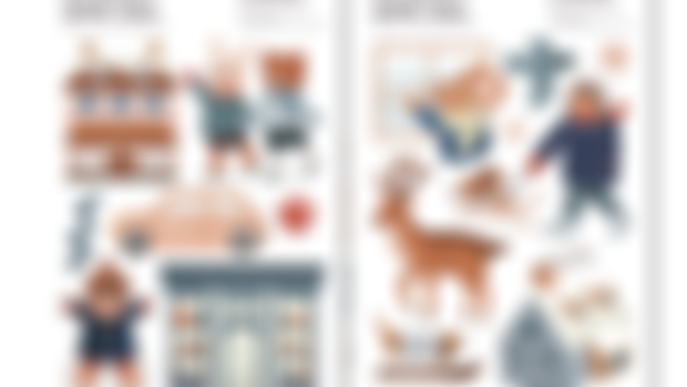 january 2025 sticker kit: winter town
