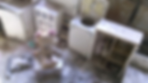 Children's toys and things in the kindergarten of Pripyat
