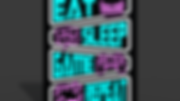 Eat Sleep Game Repeat Lightbox LED Lamp