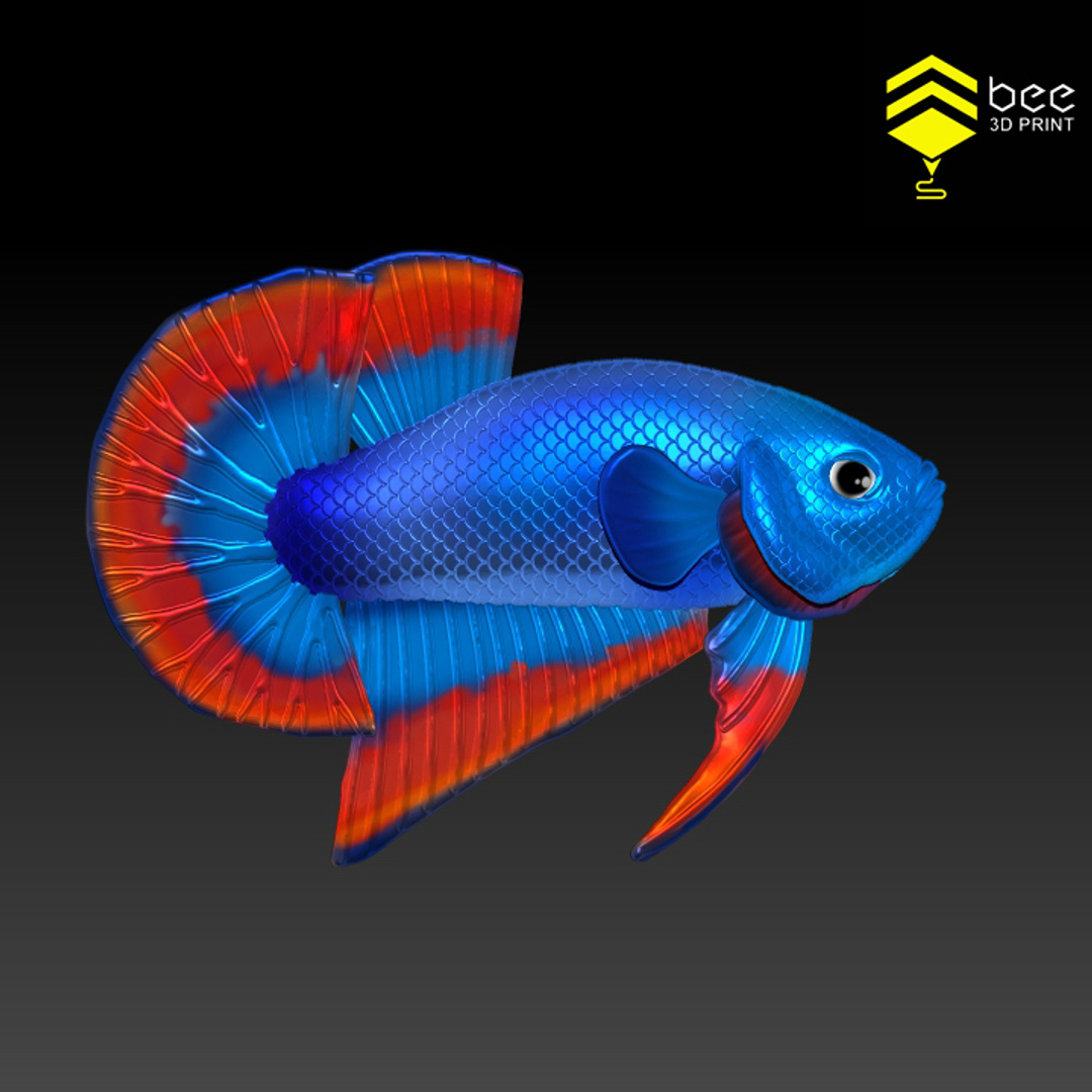 Betta Fish 2 - Ready for 3D print