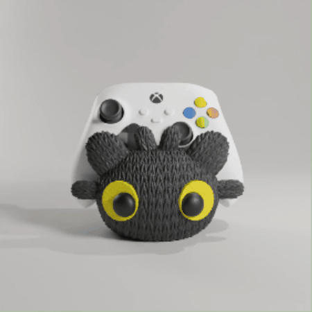 Toothless crochet controller holder - joystick - knitted