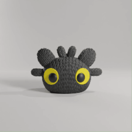 Toothless face crochet & keychain