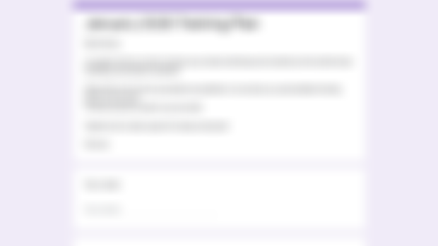 Personalized Training Plan - January 2025