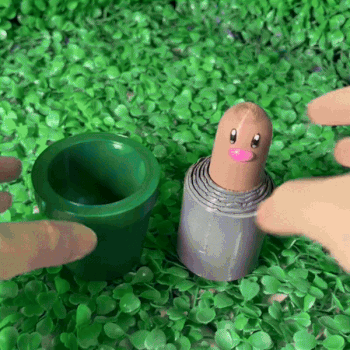 Pokemon Dugtrio Collapsing - STL & 3mf Multicolor