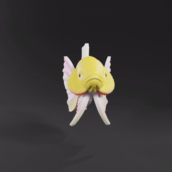 Betta Fish Dumble - Ready For 3D Printing