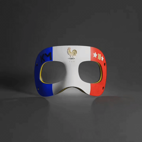 Mbappe Mask Fan Art - STL & 3mf Multicolor