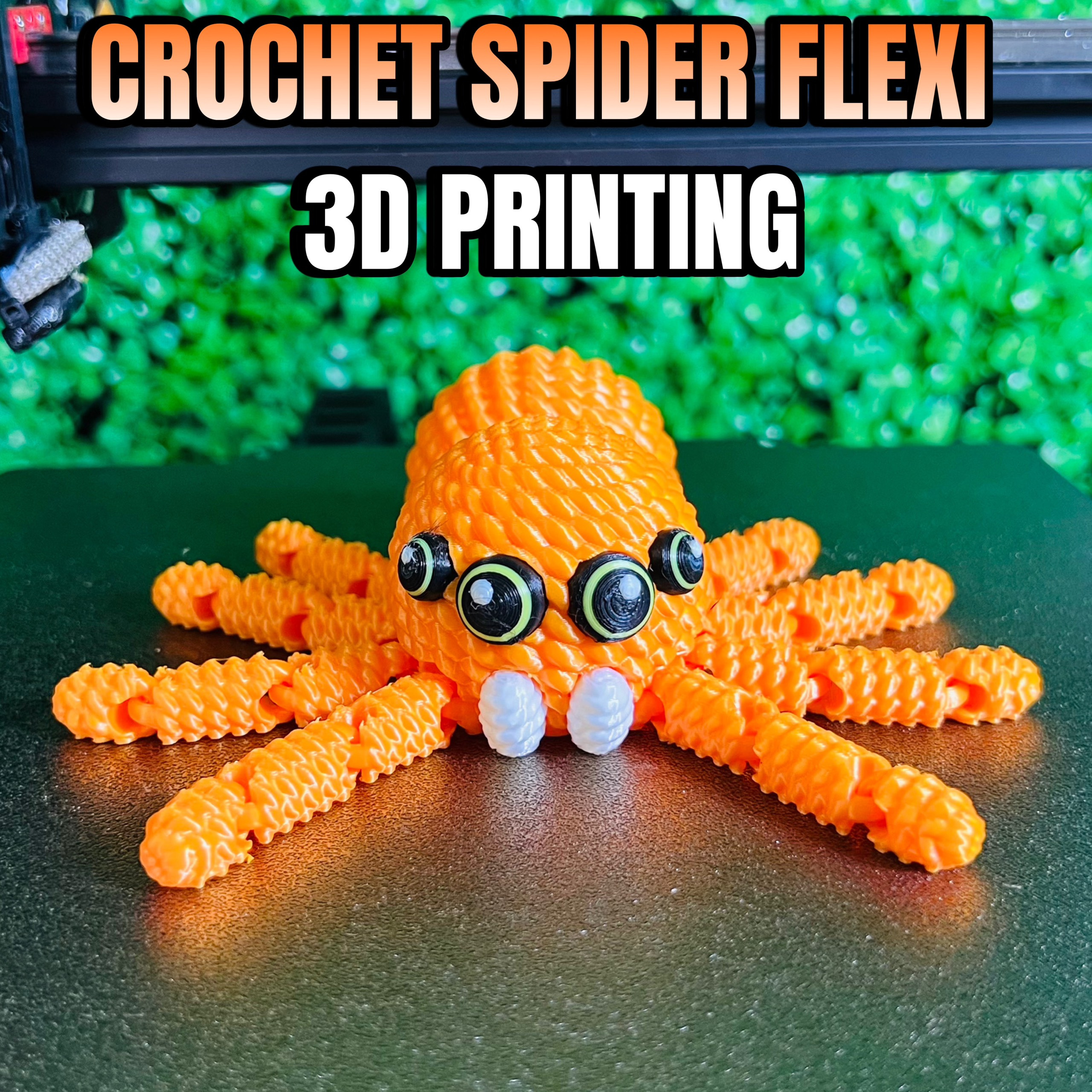 Crochet Spider Flexi - Articulated with Magnet - STL & 3mf Multicolor