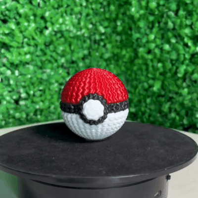 Pokeball Crochet Knitted - STL & 3mf Multicolor