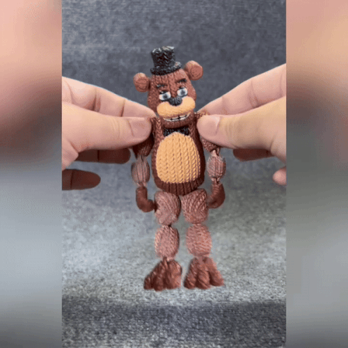 Freddy Fazbear Flexi Knitted - Crochet - Articulated