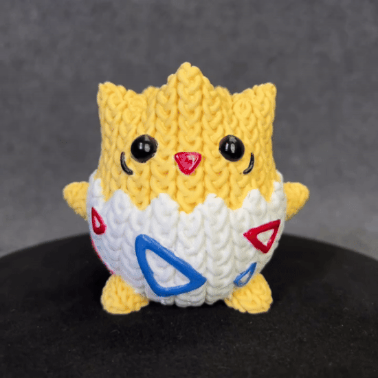 Pokemon Togepi Crochet Knitted - STL & 3mf Multicolor