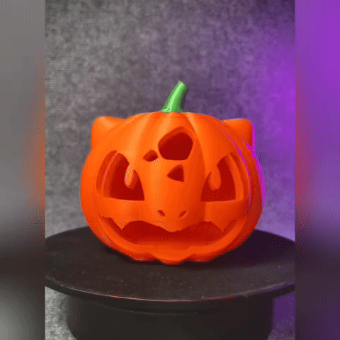 Halloween Pumpkin Bulbasaur - STL & 3mf Multicolor