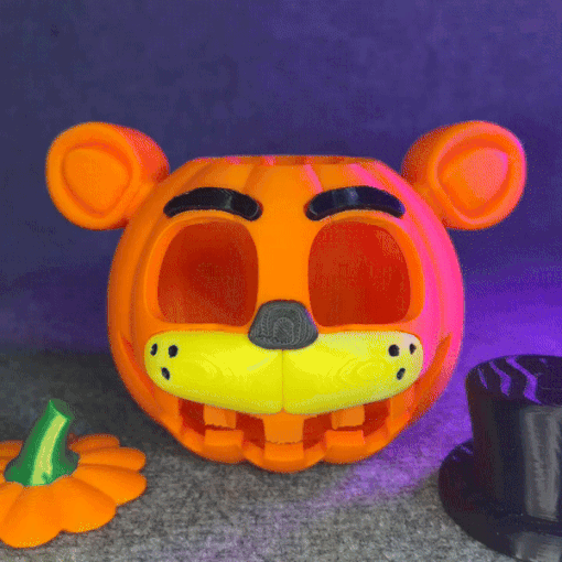 Halloween Pumpkin Freddy Fazbear - STL & 3mf Multicolor