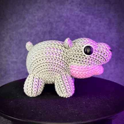 Cute Moo Deng Hippo Knitted - Crochet - STL & 3mf Multicolor