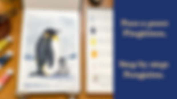Paso a paso: Pingüinos - Step by step: Penguins. 