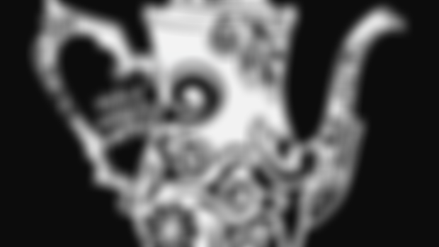1.6.25 drawings - poodle, vintage coffee pot, fancy spoon