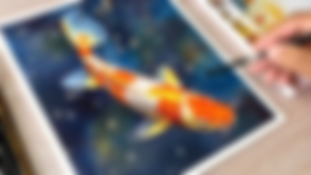 Koi Fish Watercolor Painting Real-Time Tutorial