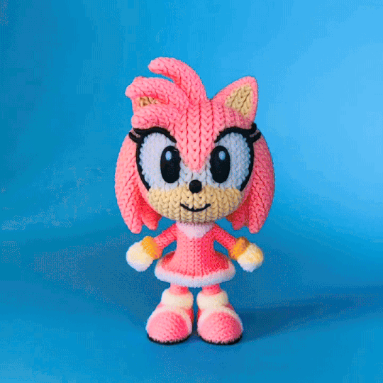 Amy Rose Crochet - Knitted - Multicolor 3D Printing