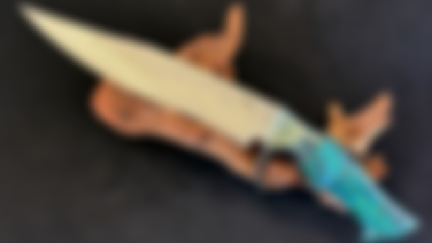 (SOLD) - Puzzle-Piece handle bowie knife