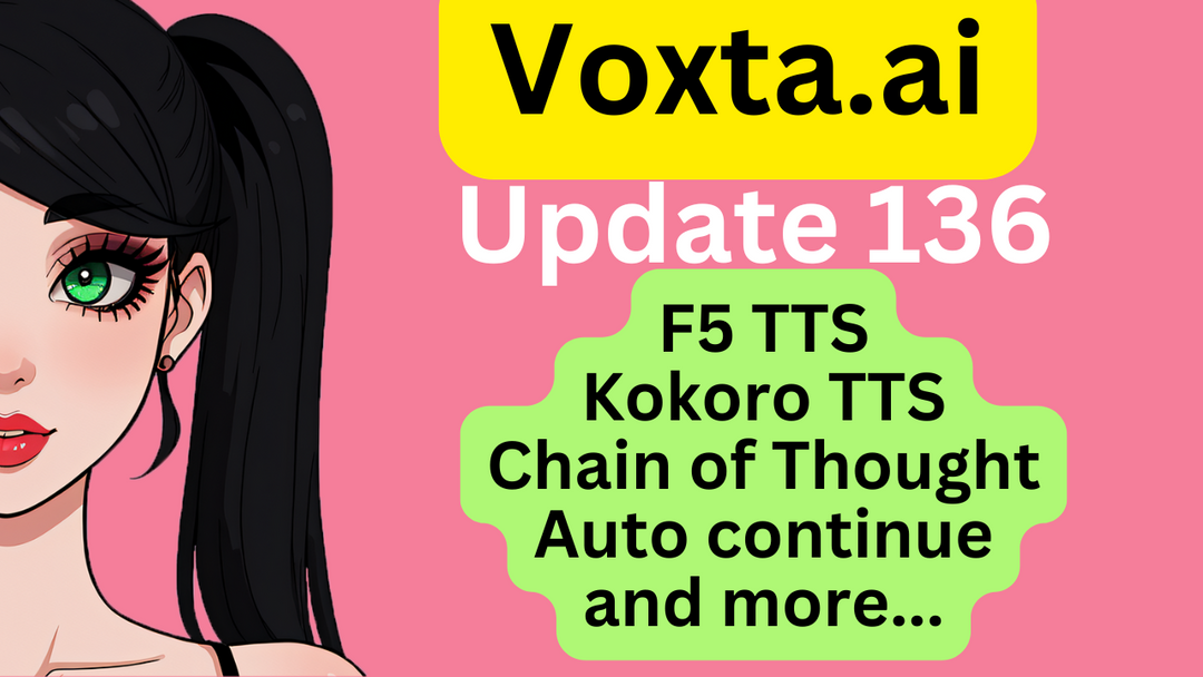 Voxta 136 Update: F5 TTS, Azure Wake Words, Chain of Thought, and