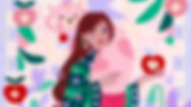 Illustration et coloriage de février / February Illustration