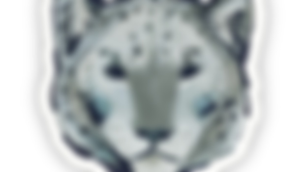 February snow leopard sticker designs