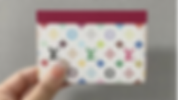 Simple Murakami LV card wallet 