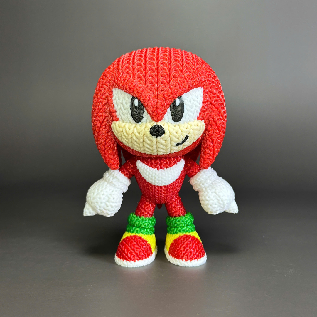 Sonic Knuckles Crochet - Knitted - Multicolor 3D Printing