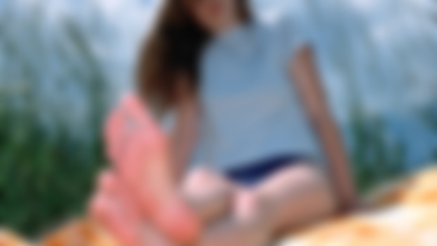 Chloe 18 y.o. shows her bare legs and size 12 feet
