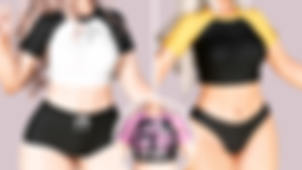 Two Tone Crop T-Shirt